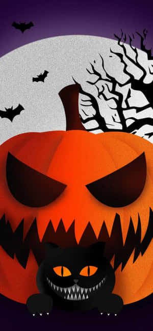 ¡Disfruta las maravillas espeluznantes de Halloween con este escalofriante fondo de pantalla para iPhone! — ZTE Blade V80 Pro Fondos de pantalla