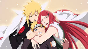 Fondo de pantalla del arte de la linda familia de Naruto.