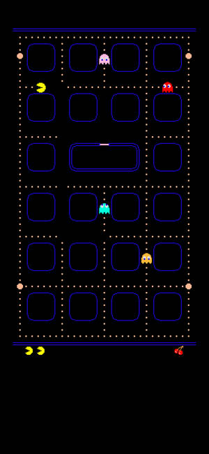 Fondo de pantalla Pac-Man sobre fondo negro para iPhone XR — iPhone Xr Fondos de pantalla