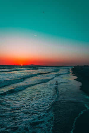 Imágenes de atardecer en la playa — Atardecer en la playa Fondos de pantalla