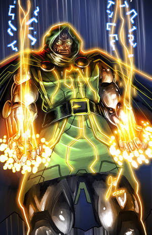 Fondo de pantalla de Doctor Doom guanteletes láser — Demonio genial cazador Fondos de pantalla