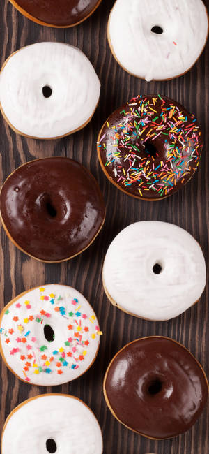 Fondo de pantalla de donas alimento iPhone 13 Pro