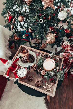 Fondo de pantalla de donas navideñas estéticas — 2:3 Fondos de pantalla