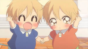 Fondo de pantalla de dos adorables niños anime — Anime niños Fondos de pantalla