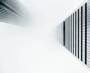 Dos rascacielos blancos 4K — 7680x4320 Fondos de pantalla