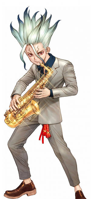 Fondo de pantalla de Dr. Stone Senku músico — iPhone 14 Pro Fondos de pantalla