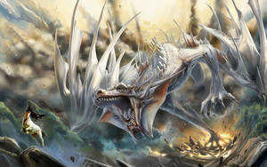Dragón Japonés Blanco Gigante PC