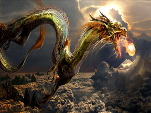 Dragón Japonés de PC Lanzando Fuego