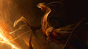 Dragón japonés dorado oscuro para PC
