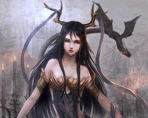 Chica Demonio Triste — Demonio genial cazador Fondos de pantalla