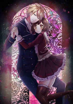 Fondo de pantalla de par de baile anime — Baile anime Fondos de pantalla