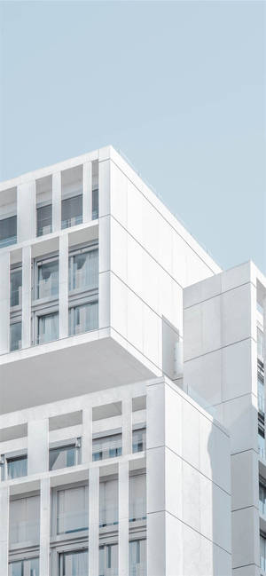 Edificio Moderno Blanco iPhone — iPhone 13 Mini Fondos de pantalla