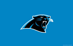 Fondo de pantalla de escritorio azul claro del logo de fútbol Carolina Panthers.