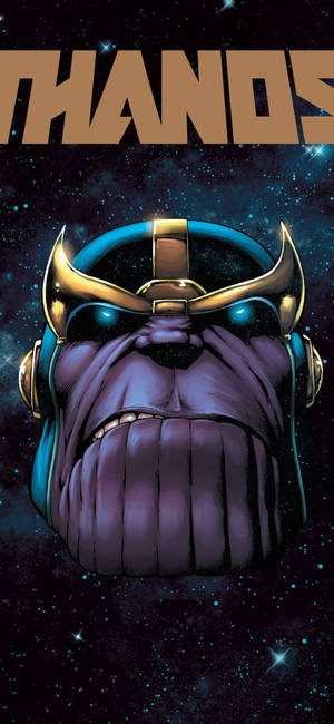 Fondo de pantalla móvil HD del villano de Marvel Thanos con casco de armadura.