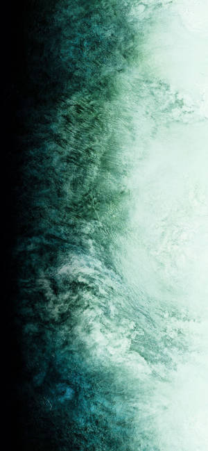 Fondo de pantalla verde medianoche ahumado y blanco para iPhone 11.