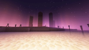 Minecraft, Fondo de Enderman de Minecraft, Fantasía, Estética Púrpura, Arte Pixelado