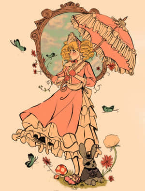 Elizabeth Midford posando con gracia en su elegante vestido. — Kindle Paperwhite Fondos de pantalla