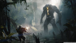 Fondo de pantalla Anthem de increíble calidad HD de la batalla entre javelin y gigante — Amanecer Fondos de pantalla