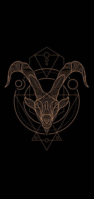 Fondo de pantalla de Capricornio sobre fondo oscuro. — iPhone Air Fondos de pantalla