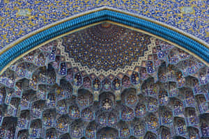 Entrada Iwan Muqarnas de Isfahán — Patrón genial Fondos de pantalla