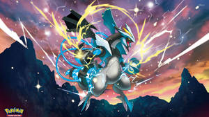 Fondo de pantalla del póster del Pokémon legendario Kyurem.