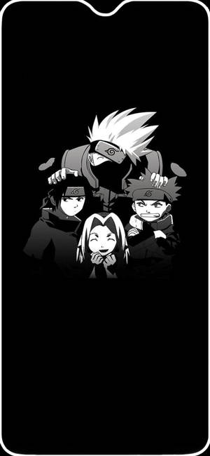 Equipo 7 de Naruto en blanco y negro para iPhone — Naruto iPhone GIF Fondos de pantalla