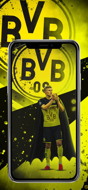 Fondo de pantalla Erling Haaland arte móvil — iPhone 16 Pro Max Fondos de pantalla