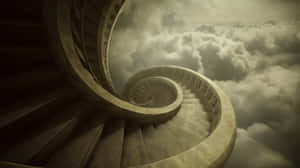 escalera,espiral,nubes,misterio,infinito,camino,arquitectura,abstracto,soñador, fantasía,viaje,interminable,surrealista,antiguo,estructura — Abstracto Fondos de pantalla