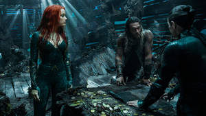 Fondo de pantalla de escena de Aquaman y Mera — Pro Display XDR Fondos de pantalla