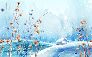Escena invernal de arte digital — Estética invernal Fondos de pantalla
