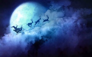 Fondo de pantalla navideño de escritorio con trineo de Santa — Navideño aesthetic Fondos de pantalla