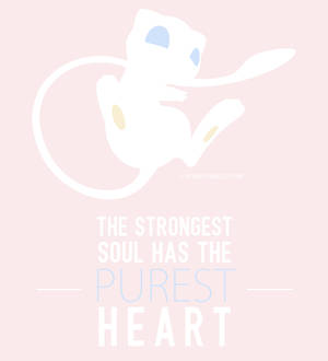 Fondo de pantalla de Mew y la cita del corazón puro — Motorola Razr Fold Fondos de pantalla