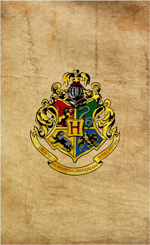 Fondo de pantalla dibujo del escudo de Hogwarts en papel pergamino — Lenovo Legion Y700 AI Fondos de pantalla