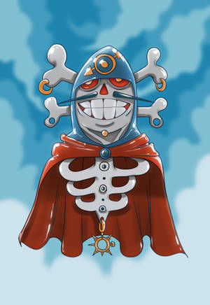 Fondo de pantalla de esqueleto pirata de caricatura con capa roja — Oppo Pad 5 Fondos de pantalla