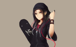 Imágenes de sudadera de chica anime — Chica anime linda Fondos de pantalla