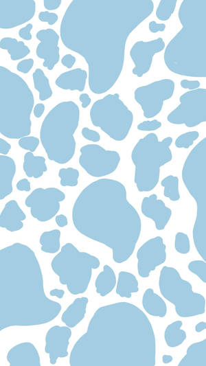 Estampado de Vaca Azul Simple y Estético