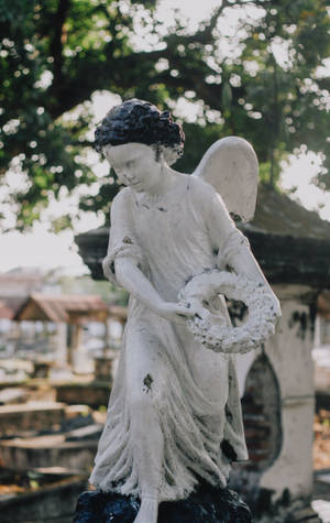 Fondo de pantalla de estatua de niño ángel — Honor Pad 20 Fondos de pantalla