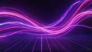 Estelas de luz de neón en tonos púrpura y rosa, estilo vaporwave. — Púrpura neón Fondos de pantalla