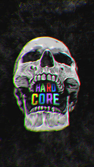 Estética alucinante de calavera hardcore