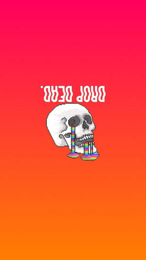 Fondo de pantalla estético de calavera con palabras