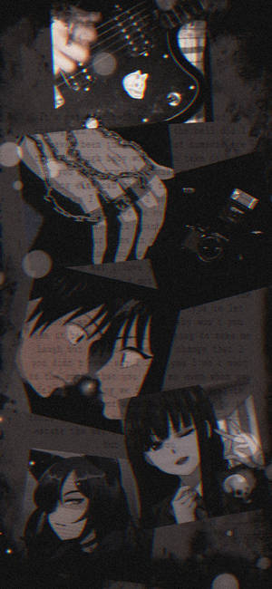 Fondo de pantalla de estética emo anime