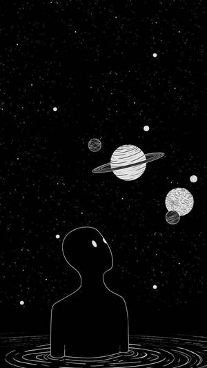 Estética emo con planetas fondo de pantalla — Naranja aesthetic GIF Fondos de pantalla