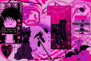 Fondo de pantalla de estética emo con vibra retro