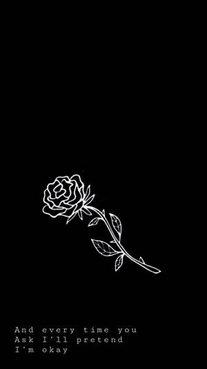 Fondo de pantalla estética emo de rosa