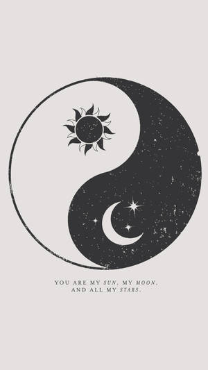 Estética Espiritual Sol-Luna Yin Yang — Luna estética Fondos de pantalla