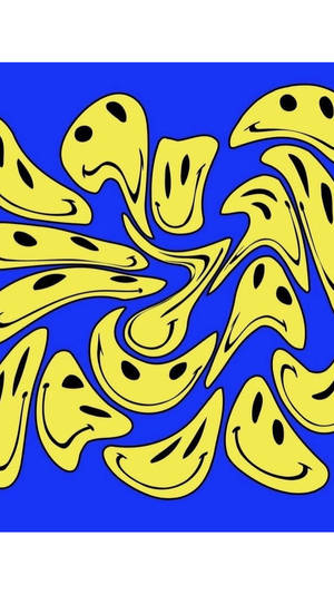 Estética Indie Kid Caras Sonrientes Amarillas Manchadas — Estética de chico indie Fondos de pantalla