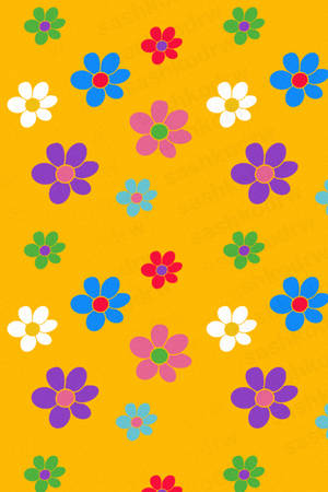 Estética Indie Pequeñas Flores Coloridas