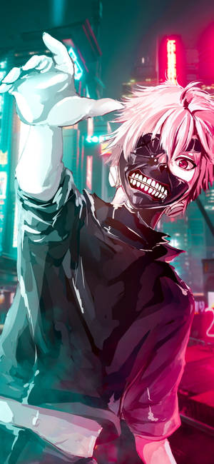 Estética Neón de Tokyo Ghoul para iPhone — iPhone 14 Pro Max Fondos de pantalla