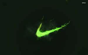 Estética Neon Verde del Logo de Nike