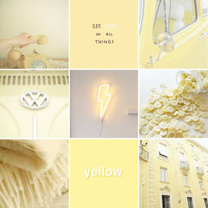 Estética pastel amarillo collage — Aesthetic amarillo pastel Fondos de pantalla